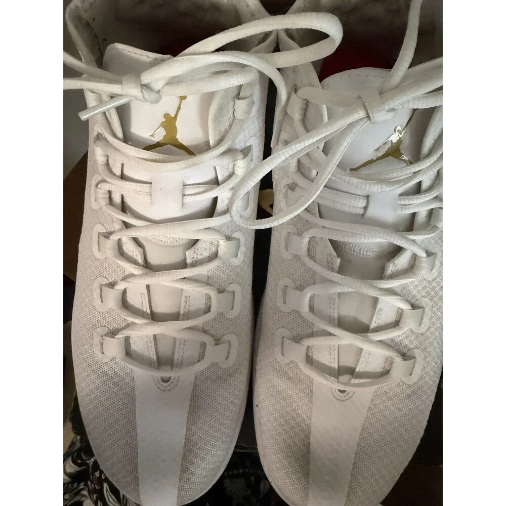 Nike Air Jordan Reveal Metallic Gold Coin White Sneakers Men’s 11.5